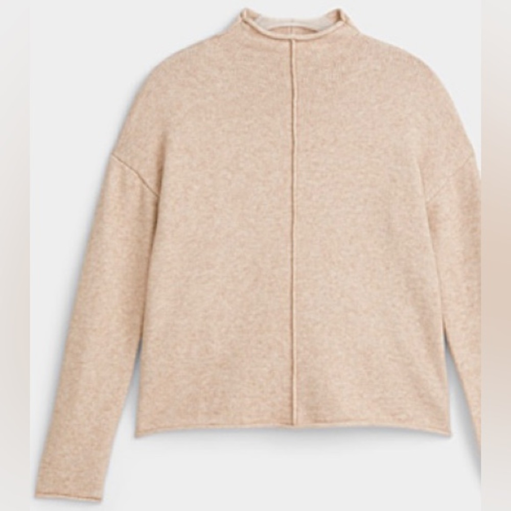 twik front seam mock neck sweater